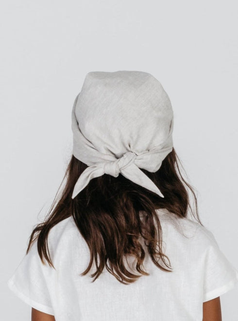 Hemp head scarf in White